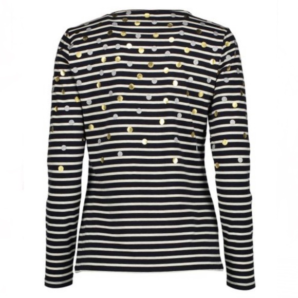 Talbots metallic dot striped tee - Picture 3 of 7